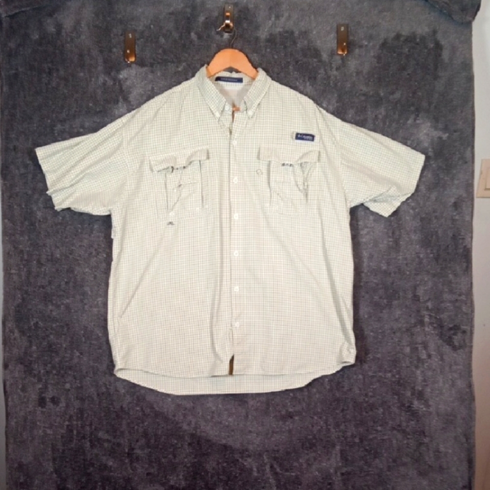 Columbia PfG Superbahama Short Sleeve Sport Fishing Mens Shirt Size 2X